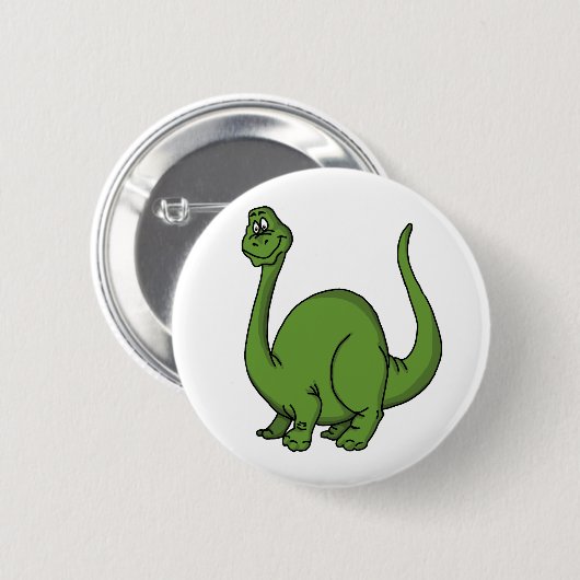 Green Dino Ronde Button 5,7 Cm (Voorkant /achterkant)
