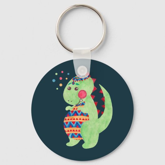 Green Dino Sleutelhanger (Voorkant)