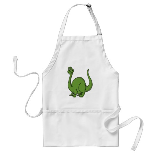 Green Dino Standaard Schort (Voorkant)