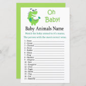 Green Dinosaur Baby Animals Name Game (Voorkant / Achterkant)