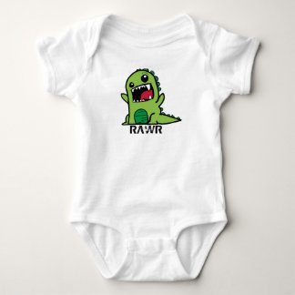 Green Dinosaur-baby Romper