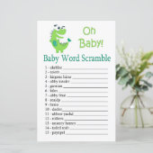Green Dinosaur Baby word scramble game (Staand voorkant)