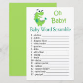 Green Dinosaur Baby word scramble game (Voorkant / Achterkant)