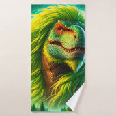 Green Dinosaur Badhanddoek (Badhanddoek)