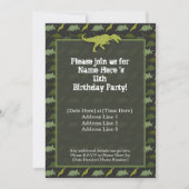 Green Dinosaur Birthday Uitnodiging (Voorkant)