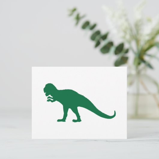 Green Dinosaur Briefkaart (Staand voorkant)
