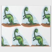 Green Dinosaur Cadeaupapier (Vlak)