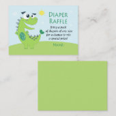 Green Dinosaur Diaper Raffle Tickets (Voorkant / Achterkant)