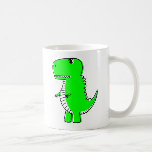 Green Dinosaur Drawing Canvas tas Koffiemok