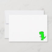Green Dinosaur Drawing Custom Blank Notitiekaartje (Voorkant)
