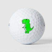 Green Dinosaur Drawing Cute Custom Golfballen (Voorkant)
