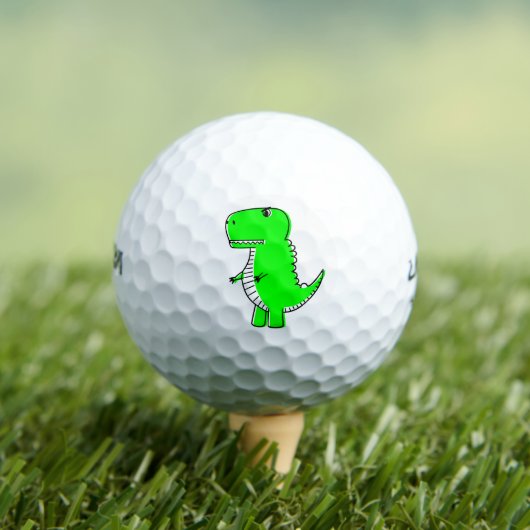 Green Dinosaur Drawing Cute Custom Golfballen (Insitu Shirt)