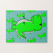 Green Dinosaur Drawing Legpuzzel (Horizontaal)
