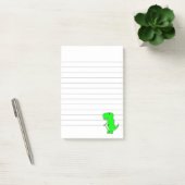 Green Dinosaur Drawing Lined Post-it® Notes (Kantoor)