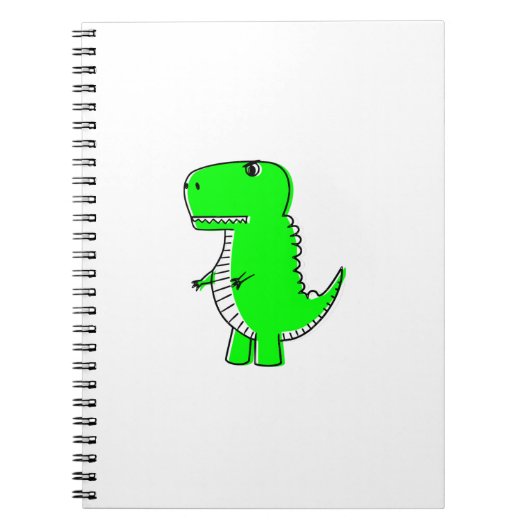 Green Dinosaur Drawing Notitieboek (Voorkant)