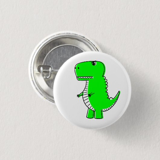 Green Dinosaur Drawing Ronde Button 3,2 Cm (Voorkant /achterkant)