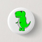 Green Dinosaur Drawing Ronde Button 3,2 Cm (Voorkant)