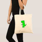 Green Dinosaur Drawing Tote Bag (Voorkant (product))