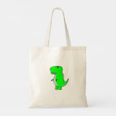 Green Dinosaur Drawing Tote Bag (Achterkant)
