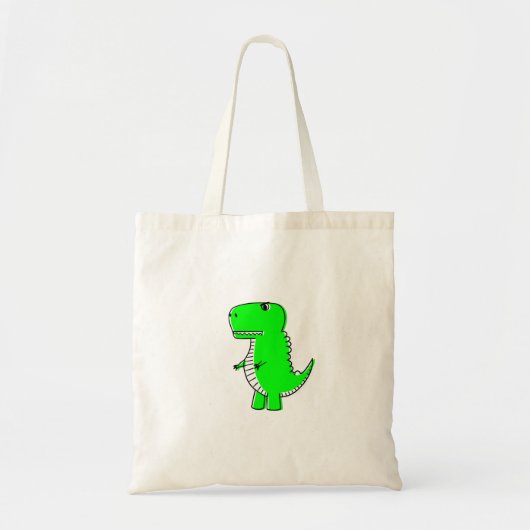 Green Dinosaur Drawing Tote Bag (Voorkant)