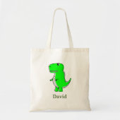 Green Dinosaur Drawing Tote Bag (Voorkant)