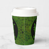 Green Dinosaur Hide Happy Birthday! Papieren Bekers (Rechts)