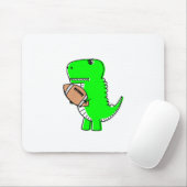 Green Dinosaur houdt van Football Muismat (Met muis)