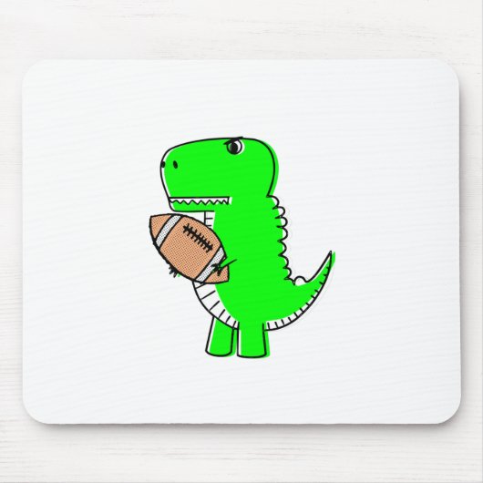Green Dinosaur houdt van Football Muismat (Voorkant)