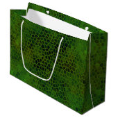 Green Dinosaur Huid Gift Bag Groot Cadeauzakje (Voorkant Gekanteld)