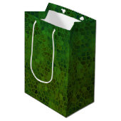 Green Dinosaur Huid Gift Bag Medium Cadeauzakje (Voorkant Gekanteld)