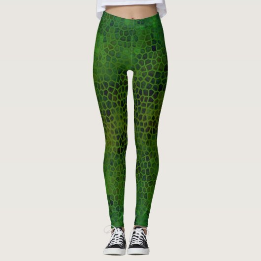 Green Dinosaur Huid Leggings (Voorkant)
