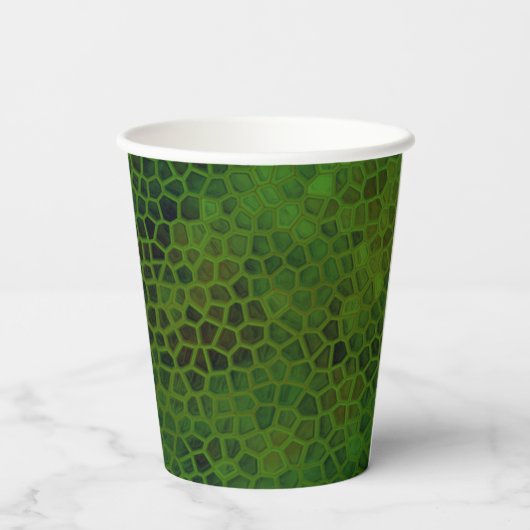 Green Dinosaur Huid Papieren Bekers (Achterkant)