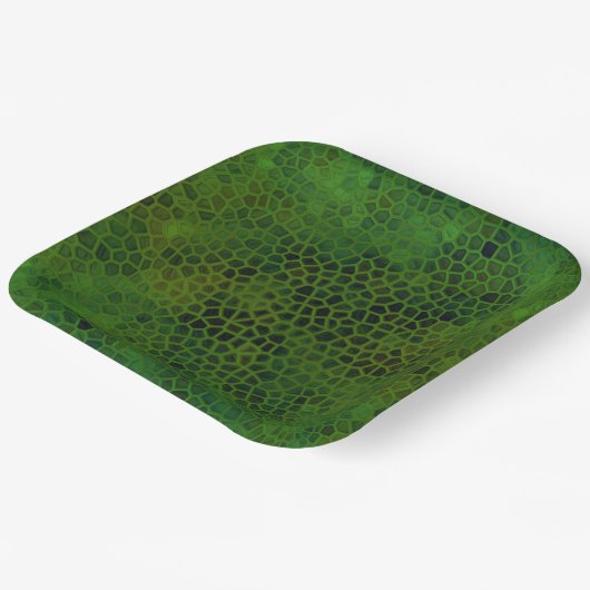 Green Dinosaur Huid Papieren Bordje (Gebogen)