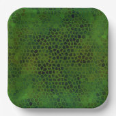 Green Dinosaur Huid Papieren Bordje (Voorkant)