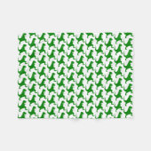 Green Dinosaur Kerstmis Fleece Deken (Voorkant (Horizontaal))