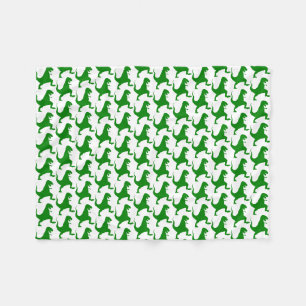Green Dinosaur Kerstmis Fleece Deken
