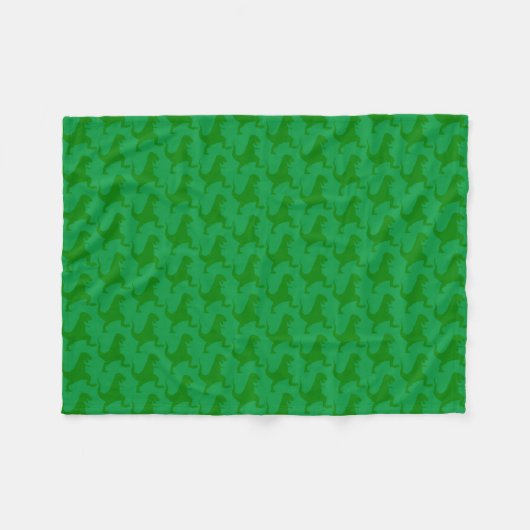 Green Dinosaur kerstvleece Blanket Fleece Deken (Voorkant (Horizontaal))