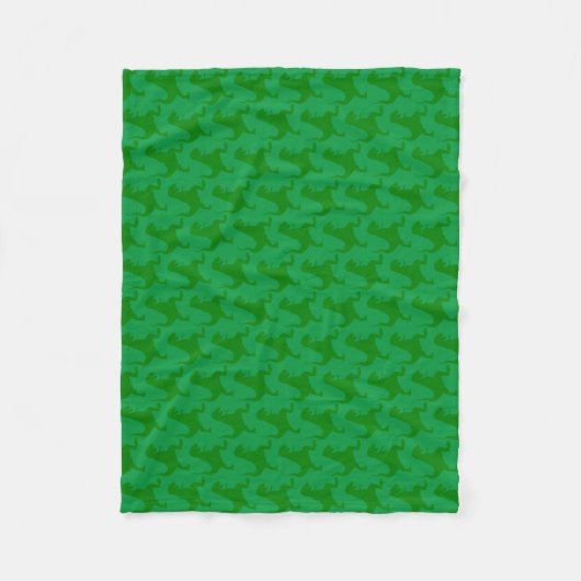 Green Dinosaur kerstvleece Blanket Fleece Deken (Voorkant)