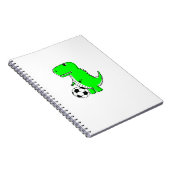Green Dinosaur Loves Soccer Notitieboek (Rechterzijde)