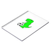 Green Dinosaur Loves Soccer Notitieboek (Linkerzijde)