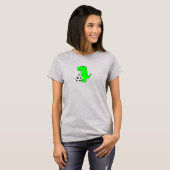 Green Dinosaur Loves Soccer T-shirt (Voorkant volledig)