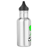 Green Dinosaur Loves Soccer Waterfles (Links)
