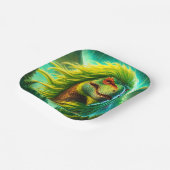 Green Dinosaur Papieren Bordje (Gebogen)