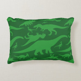 Green Dinosaur Pattern Accent Kussen