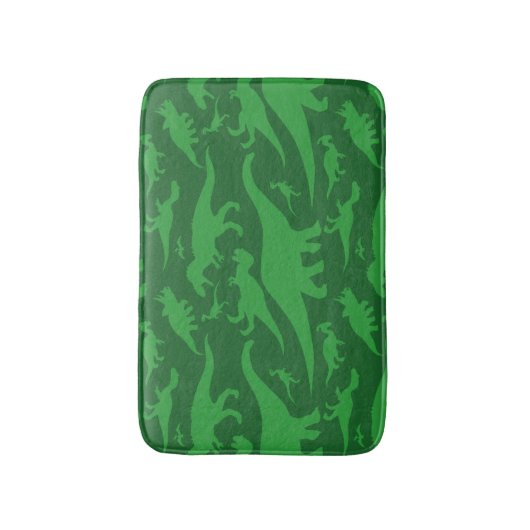 Green Dinosaur Pattern Badmat (Voorkant Verticaal)