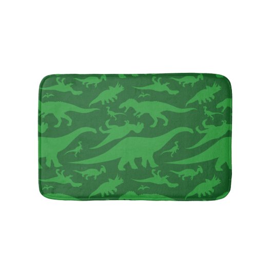 Green Dinosaur Pattern Badmat (Voorkant)