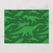 Green Dinosaur Pattern Briefkaart (Voorkant)