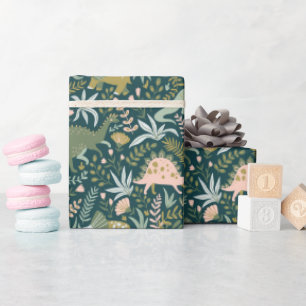 Green Dinosaur Pattern Cadeaupapier