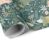 Green Dinosaur Pattern Cadeaupapier (Rol Hoek)