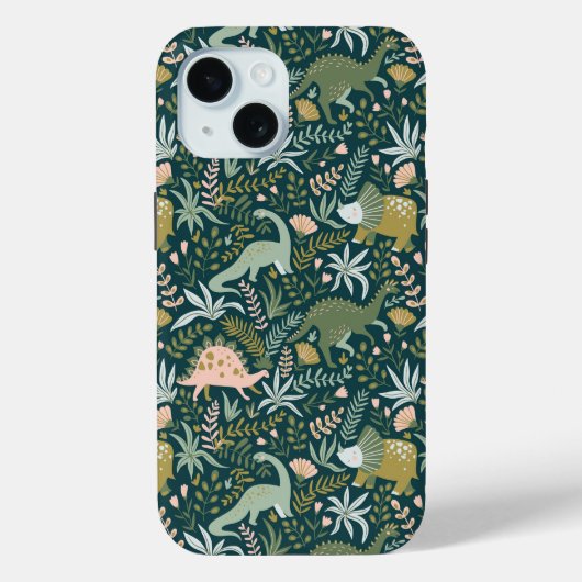 Green Dinosaur Pattern Case-Mate iPhone Case (Achterkant)
